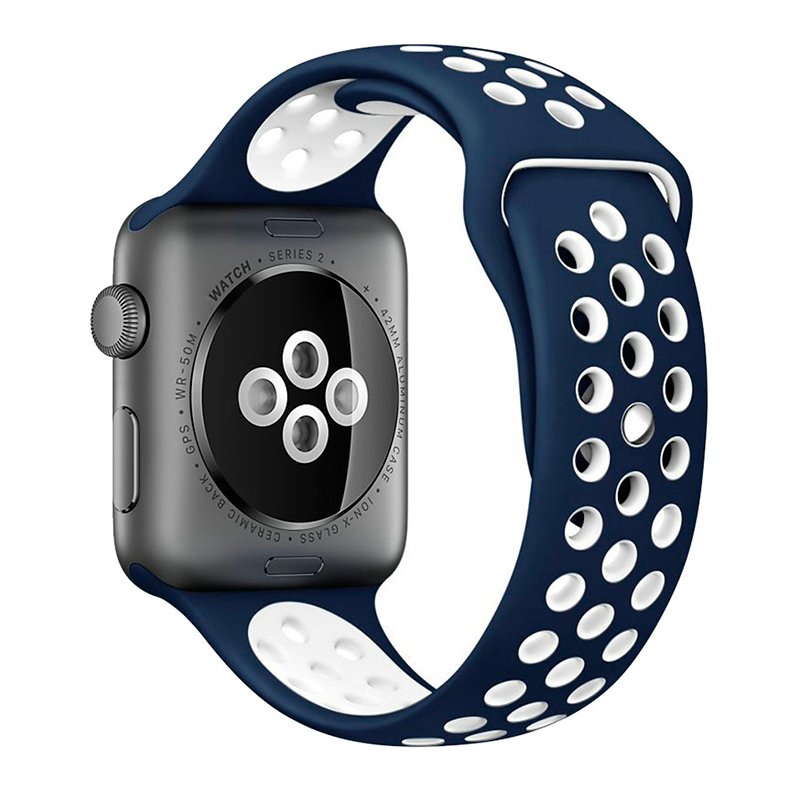 Correa COOL para Apple Watch Series 1 / 2 / 3 / 4 / 5 / 6 / 7 / SE (38 / 40 / 41 mm) Sport Azul - Image 3