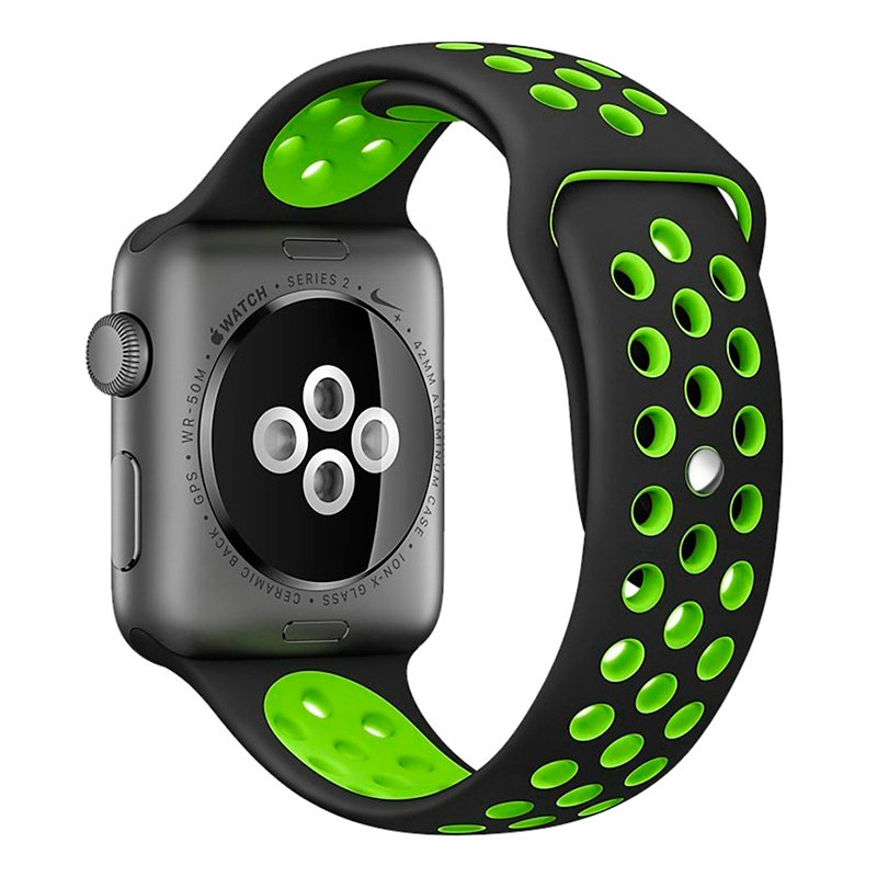 Correa COOL para Apple Watch Series 1 / 2 / 3 / 4 / 5 / 6 / 7 / SE (38 / 40 / 41 mm) Sport Negro - Image 4