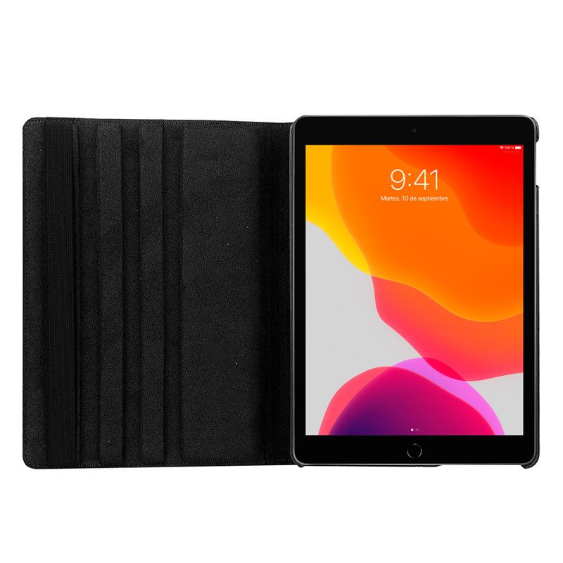 Funda COOL para iPad (2019 / 2020 / 2021) 10,2 pulg Giratoria Polipiel Negro - Image 3