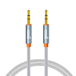 Cable Jack 3.5 mm a Jack 3.5 mm COOL Audio-Audio Nylon Plateado (1m)