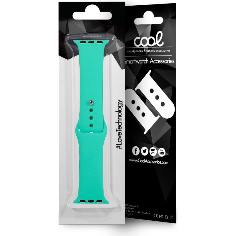 Correa COOL para Apple Watch Series 1 / 2 / 3 / 4 / 5 / 6 / 7 / SE (38 / 40 / 41 mm) Goma Mint - Image 2