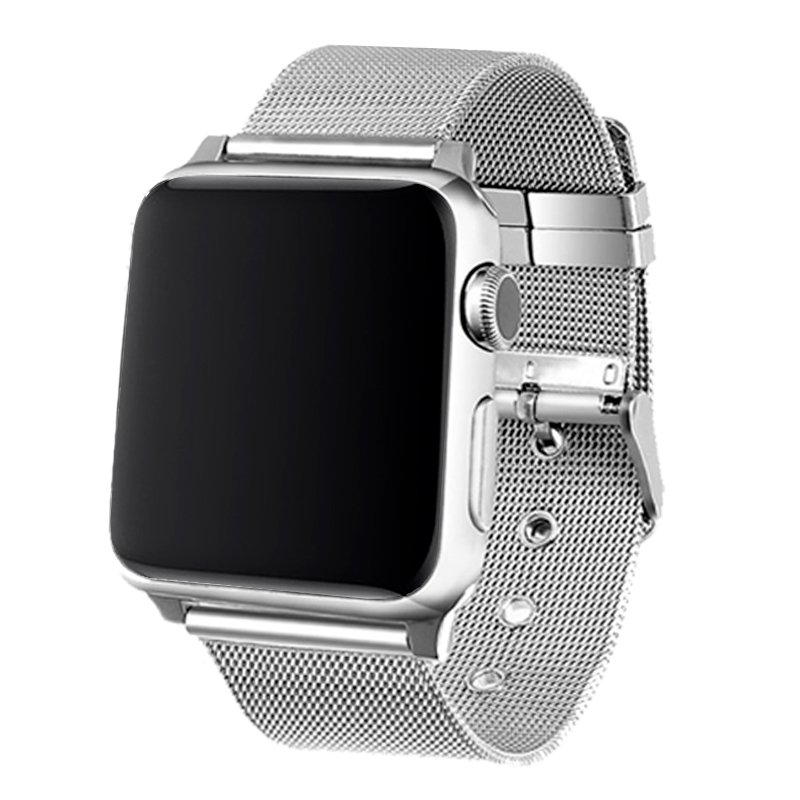 Correa COOL para Apple Watch Series 1 / 2 / 3 / 4 / 5 / 6 / 7 / SE (42 / 44 / 45 mm) Metal Plata