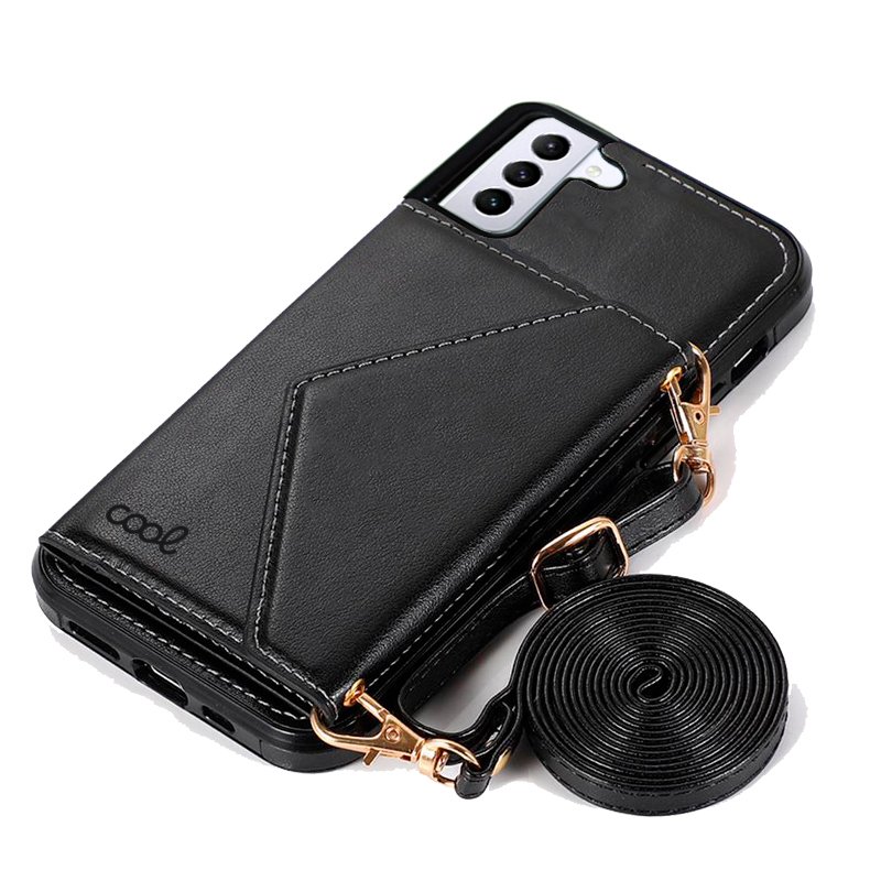 Carcasa COOL para Samsung G990 Galaxy S21 Colgante Wallet Negro - Image 4