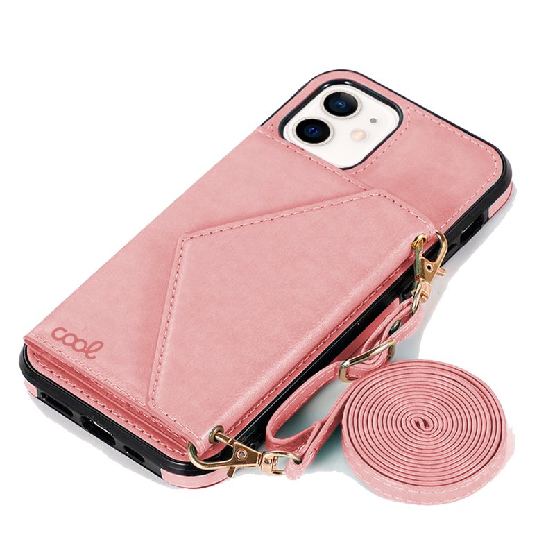 Carcasa COOL para iPhone 12 mini Colgante Wallet Rosa - Image 4