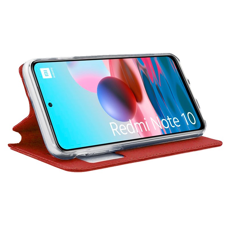 Funda COOL Flip Cover para Xiaomi Redmi Note 10 / Note 10S / Poco M5s Liso Rojo - Image 2