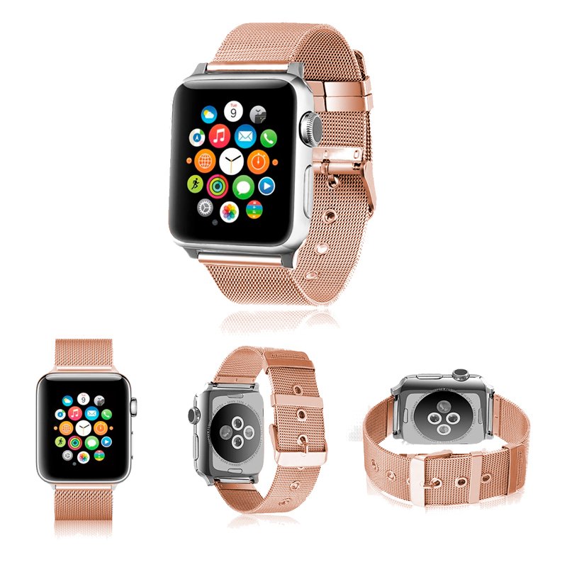 Correa COOL para Apple Watch Series 1 / 2 / 3 / 4 / 5 / 6 / 7 / SE (38 / 40 / 41 mm) Metal Rose Gold - Image 3