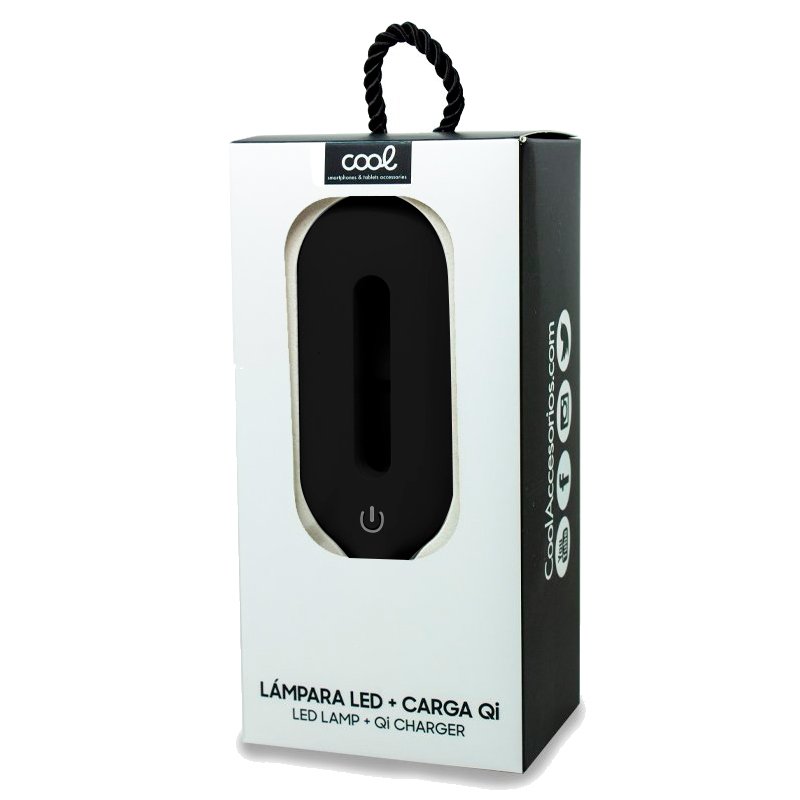 Lámpara LED + Base Carga Inalámbrica Qi COOL Negro - Image 3