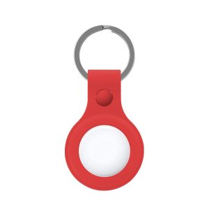 Llavero Protector COOL Compatible con AirTag Silicona Rojo