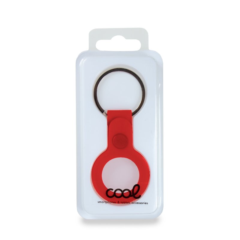 Llavero Protector COOL Compatible con AirTag Silicona Rojo - Image 3