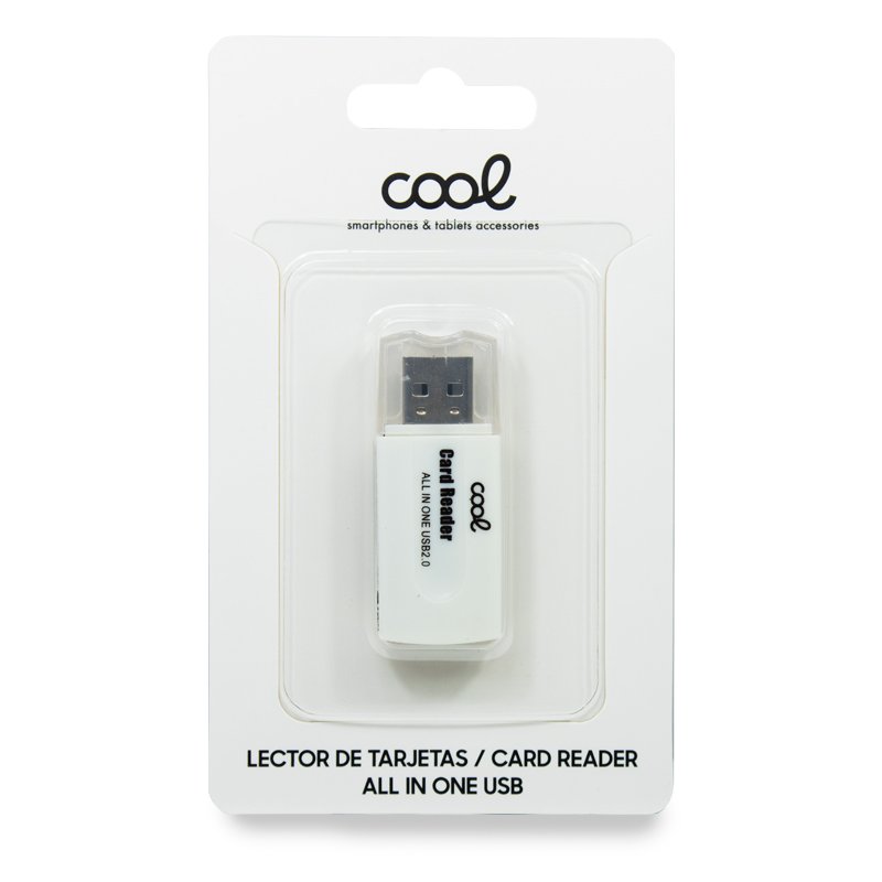 Lector USB Tarjetas Memoria Universal COOL (All in One) Blanco - Image 4
