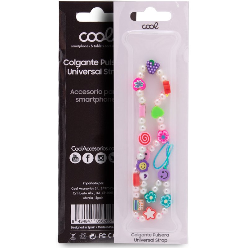 Colgante COOL Universal Smartphone Pulsera Strap Perlas Mix - Image 2