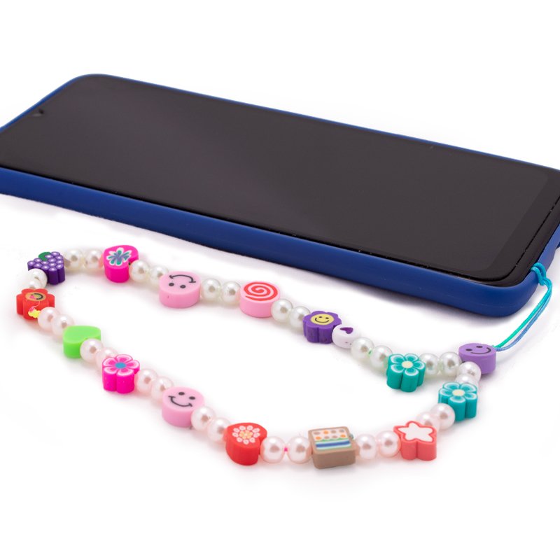 Colgante COOL Universal Smartphone Pulsera Strap Perlas Mix - Image 3