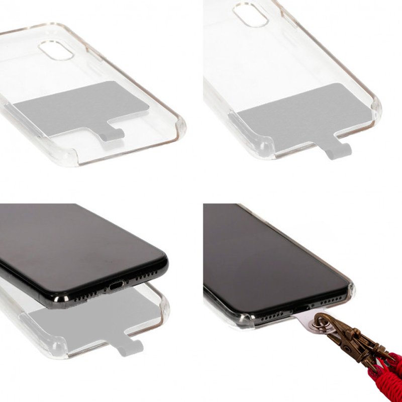 Cordón Colgante Polipiel COOL Universal con Tarjeta para Smartphone Rojo - Image 2