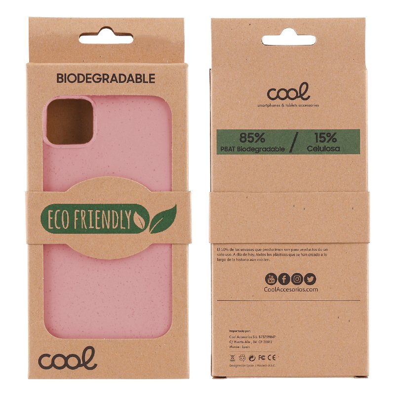 Carcasa COOL para iPhone 13 Pro Max Eco Biodegradable Rosa - Image 3