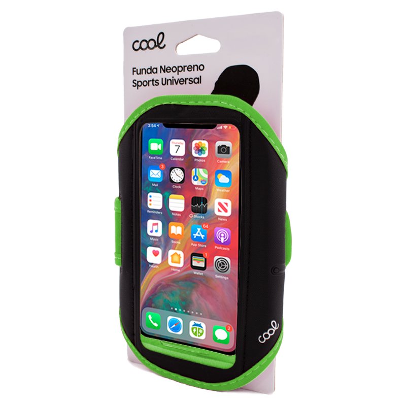 Funda Neopreno COOL Sports Universal (6 - 6.7 pulg) Verde - Image 4