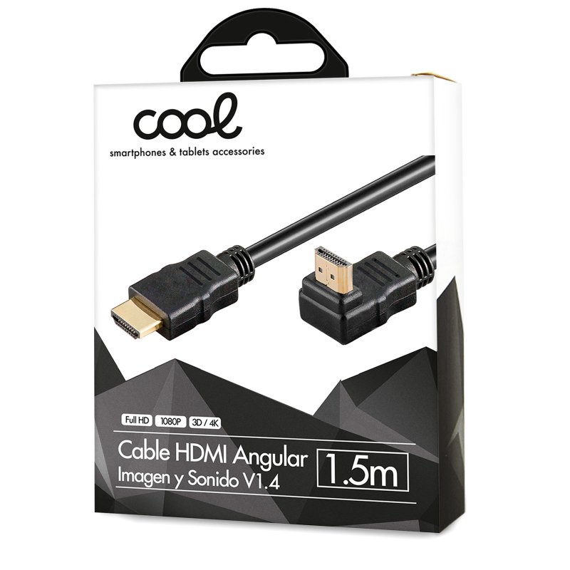 Cable HDMI a HDMI Audio-Video Universal (1.5 metros) Angular Ultra 4K COOL - Image 2