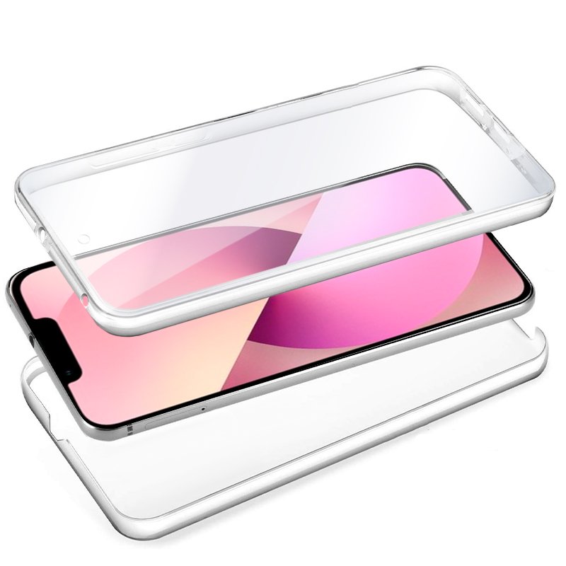 Funda COOL Silicona 3D para iPhone 13 (Transparente Frontal + Trasera) - Image 2