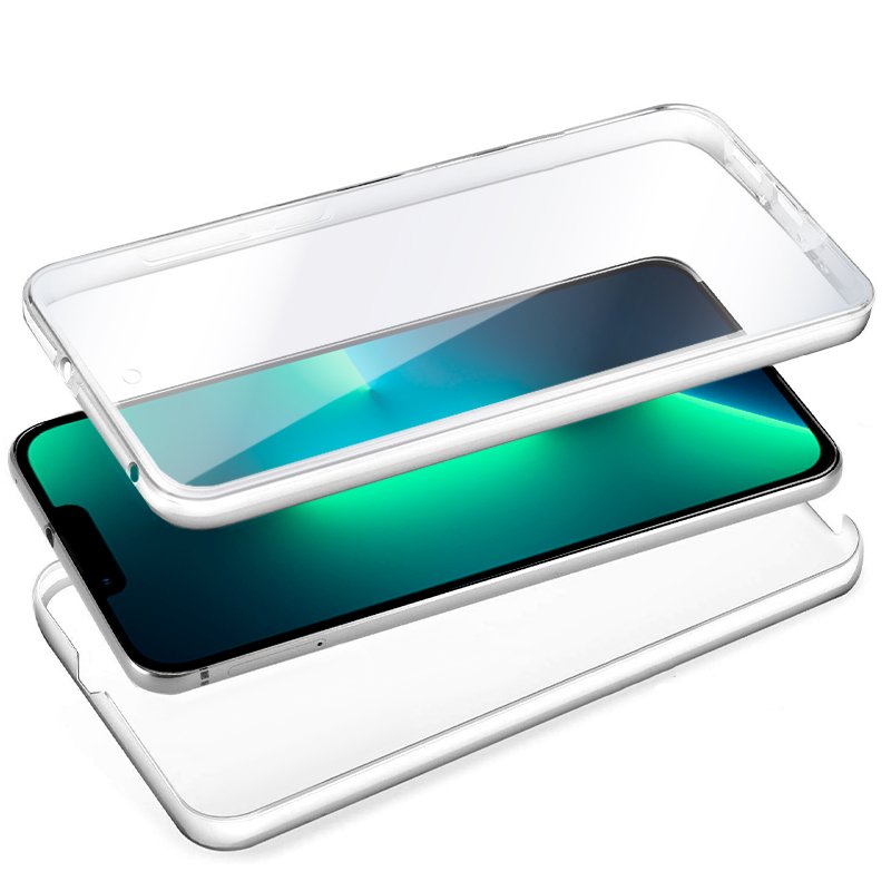 Funda COOL Silicona 3D para iPhone 13 Pro (Transparente Frontal + Trasera) - Image 2