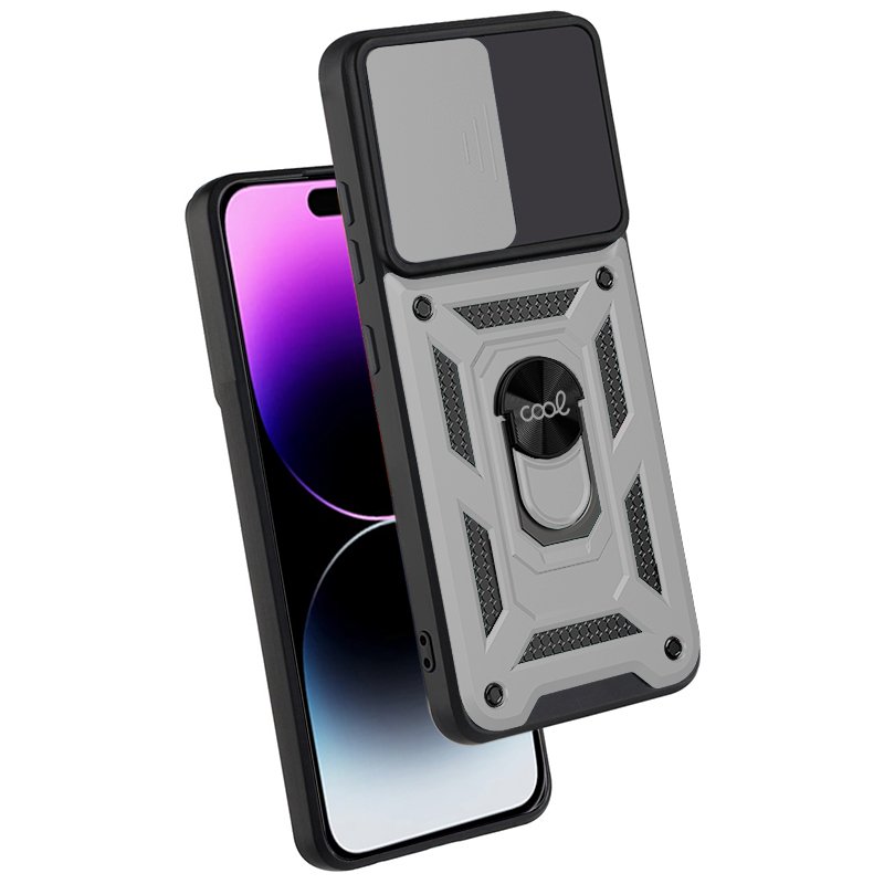 Carcasa COOL para iPhone 14 Pro Max Hard Ring Plata - Image 2
