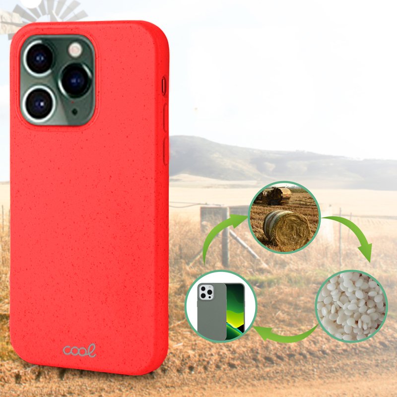 Carcasa COOL para iPhone 14 Pro Eco Biodegradable Rojo - Image 2