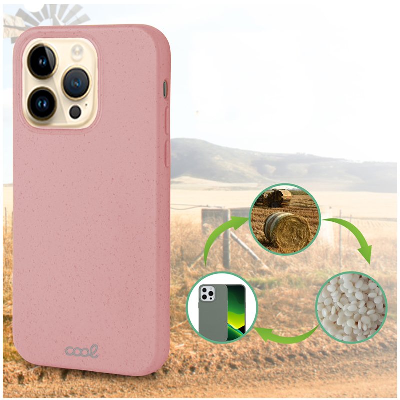 Carcasa COOL para iPhone 14 Pro Max Eco Biodegradable Rosa - Image 2