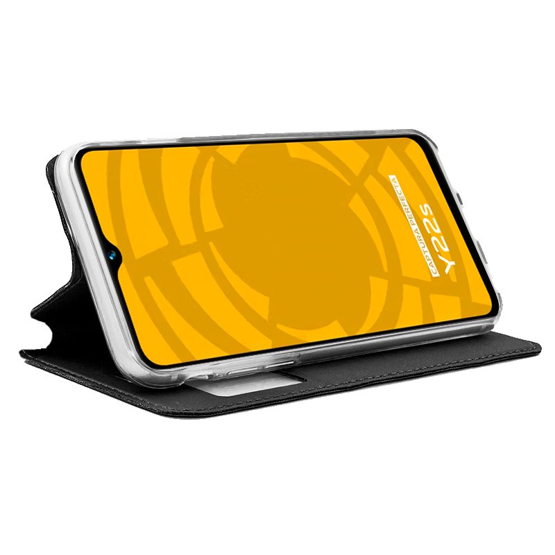 Funda COOL Flip Cover para Vivo Y22s / Y35 Liso Negro - Image 2