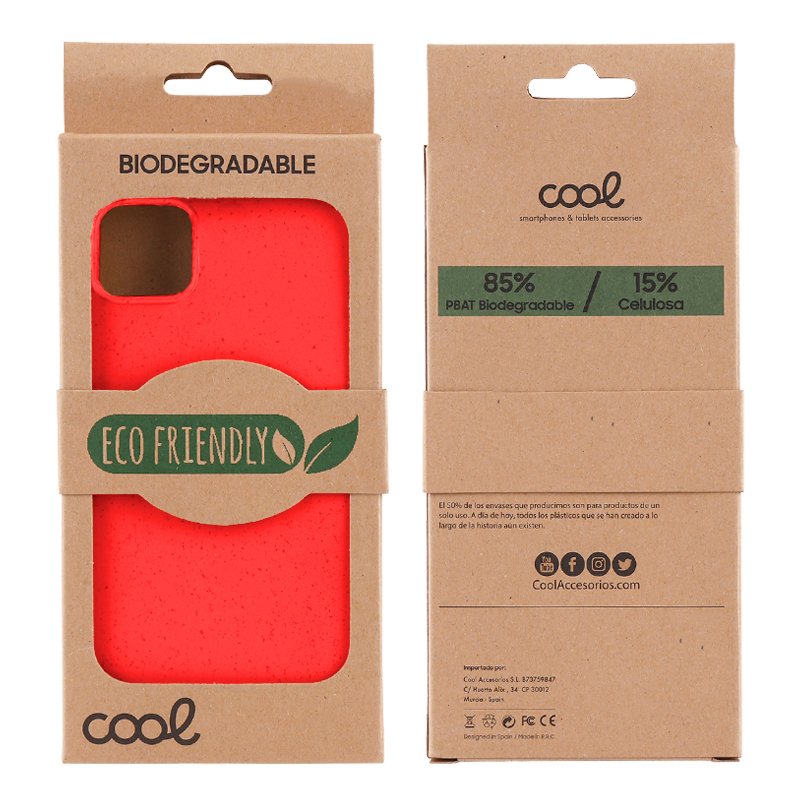 Carcasa COOL para Xiaomi Redmi 10C Eco Biodegradable Rojo - Image 2