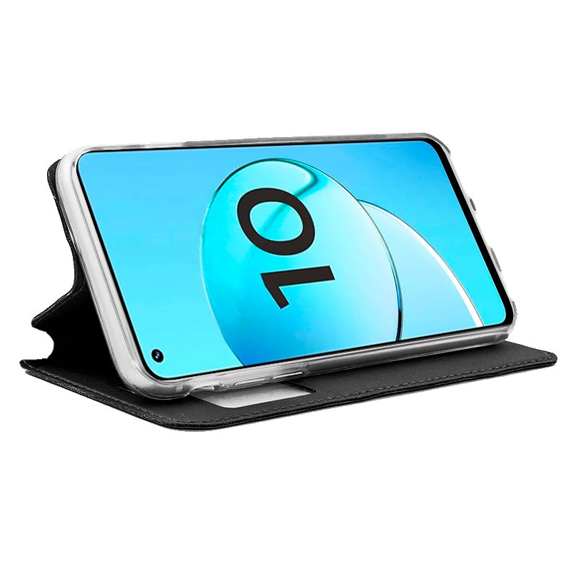 Funda COOL Flip Cover para Realme 10 Liso Negro - Image 2
