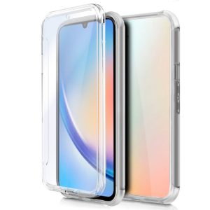 Funda COOL Silicona 3D para Samsung A436 Galaxy A34 5G (Transparente Frontal + Trasera)